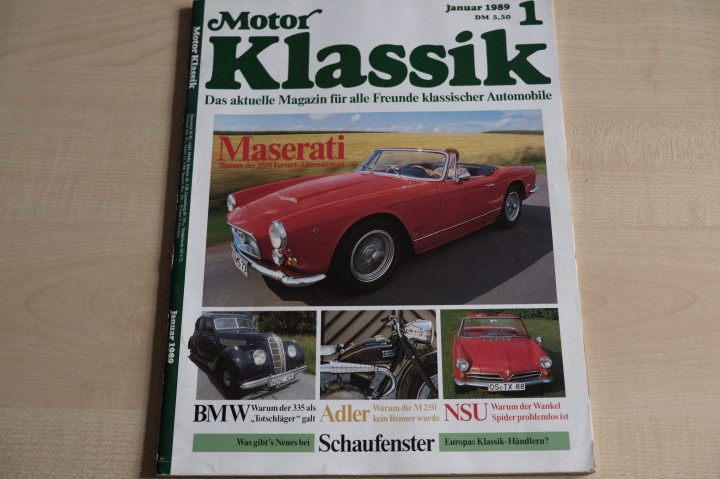 Deckblatt Motor Klassik (01/1989)